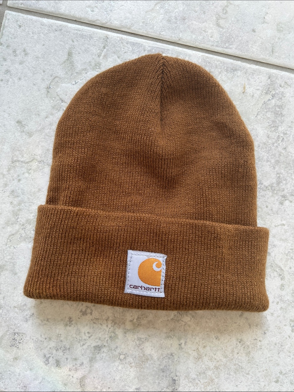 Carhartt Caramel Brown Knit Cuffed Beanie